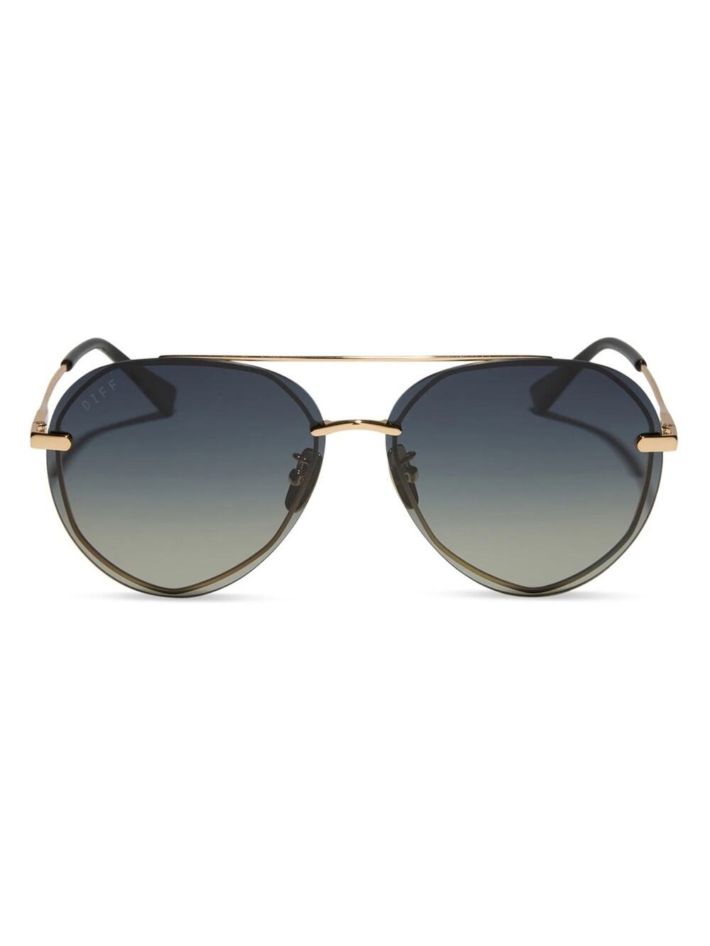 NEW DIFF Eyewear LENOX GD-GG122P Gold Black Sunglasses Authentic